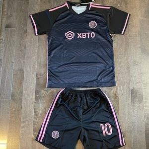 Messi #10 Inter Miami Away Black Set Size Y12/Y10